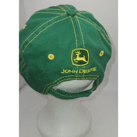 JOHN DEERE 37 ADJUSTABLE STRAPBACK BASEBALL HAT CAP GREEN YELLOW,OUTDOOR - Picture 4 of 8